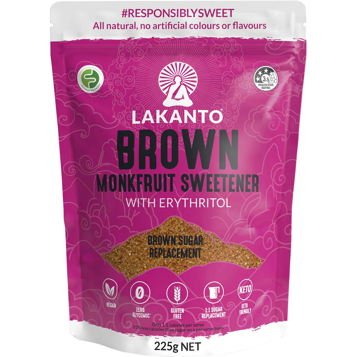 Lakanto Brown Monkfruit Sweetener Brown Sugar Replacement