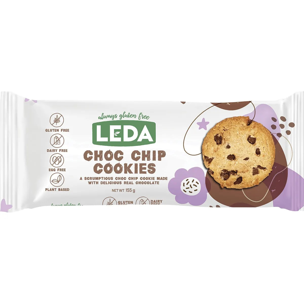 Leda Choc Chip Cookies 155g x 8
