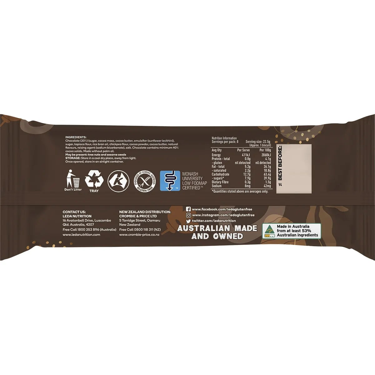 Leda Choculence Biscuits 180g x 12