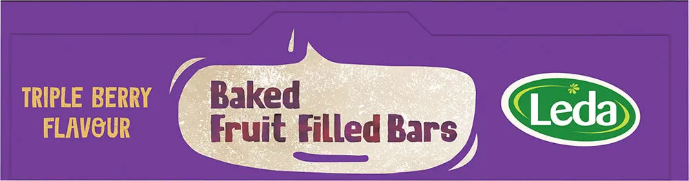 Leda Baked Fruit Filled Bars Triple Berry Multipack 5 Bars 190g x 6