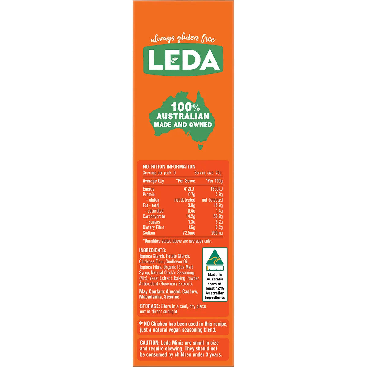 Leda Cracker Miniz Chick'n Multi 6 Pack 150g x 6