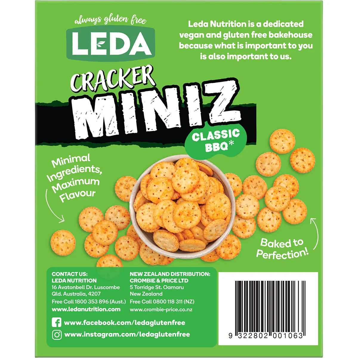 Leda Cracker Miniz Classic BBQ 150g x 6