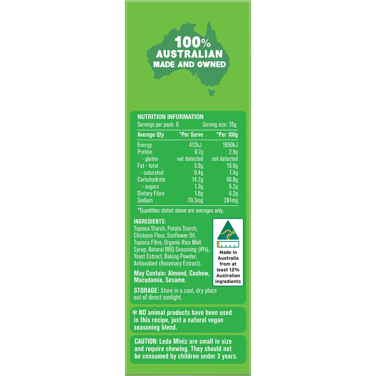 Leda Cracker Miniz Classic BBQ 150g x 6