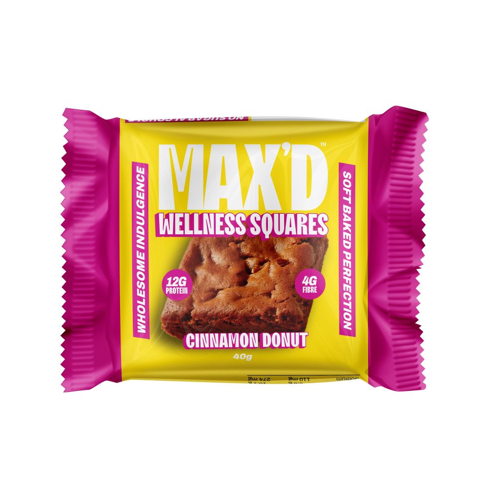 Max'd Wellness Squares Cinnamon Donut 12 x 40g