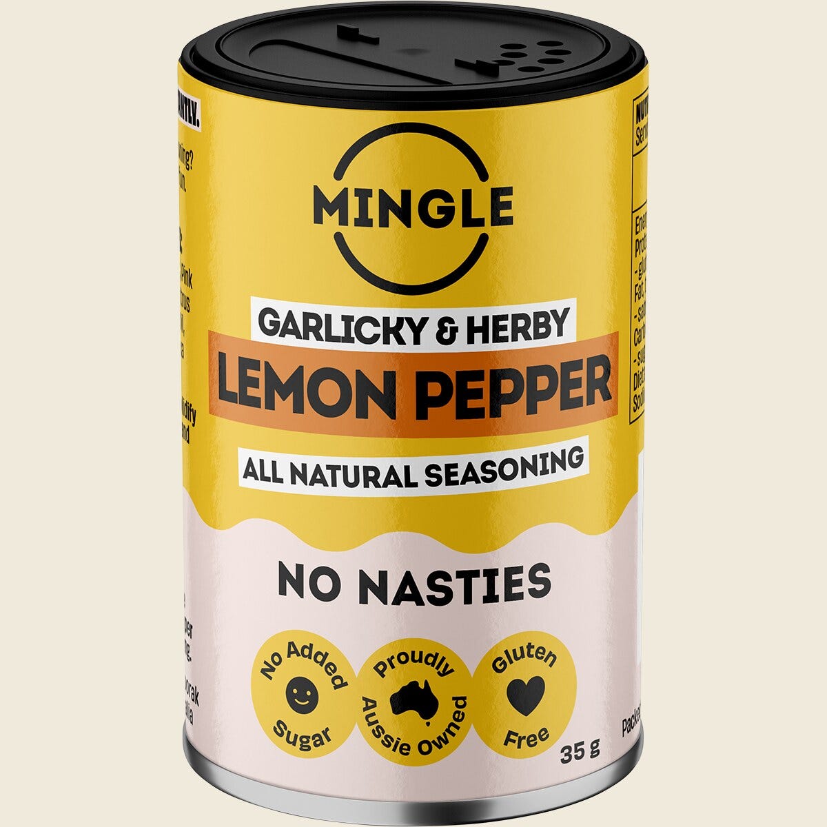 Mingle Lemon Pepper All Natural Seasoning 35g front