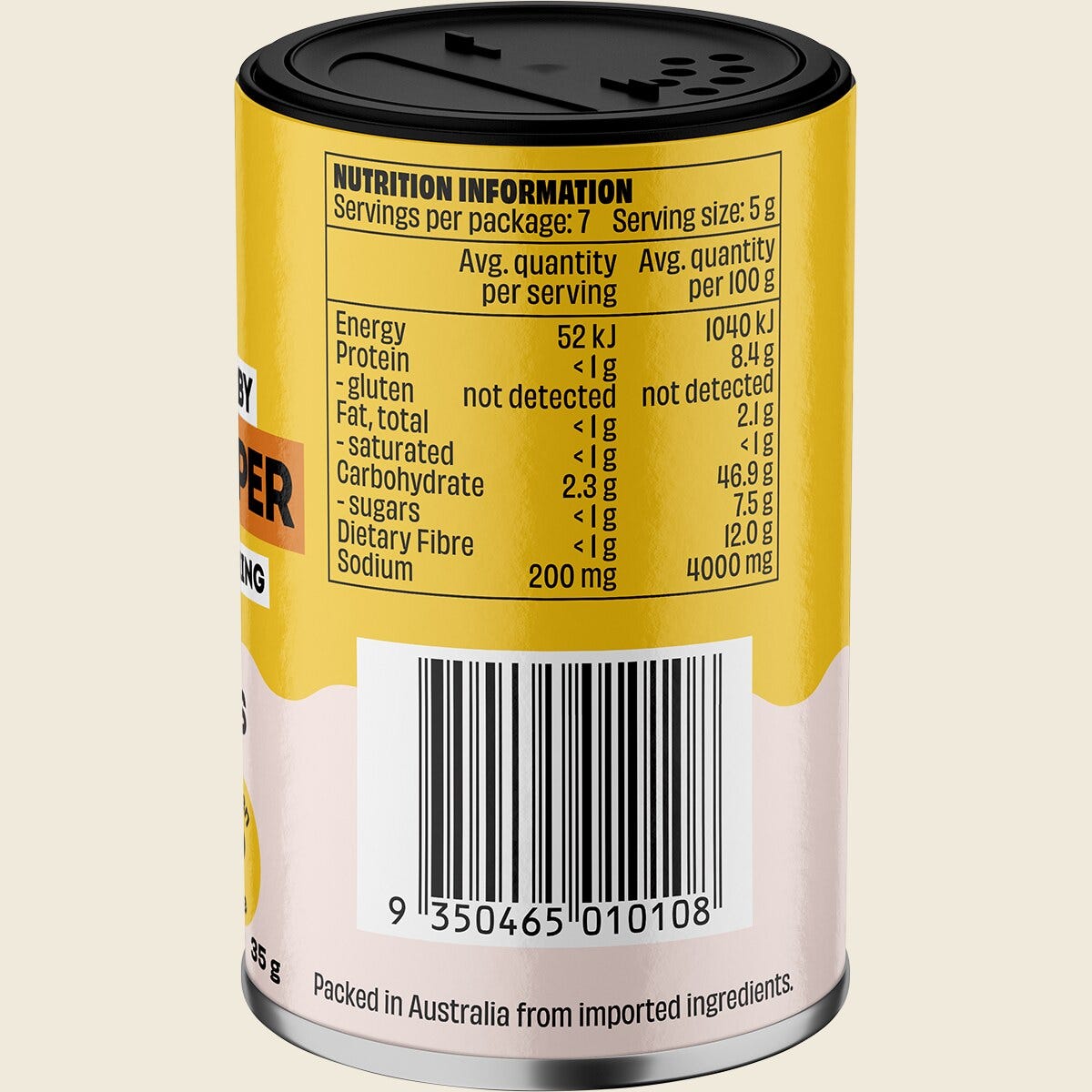 Mingle Lemon Pepper All Natural Seasoning 35g right side