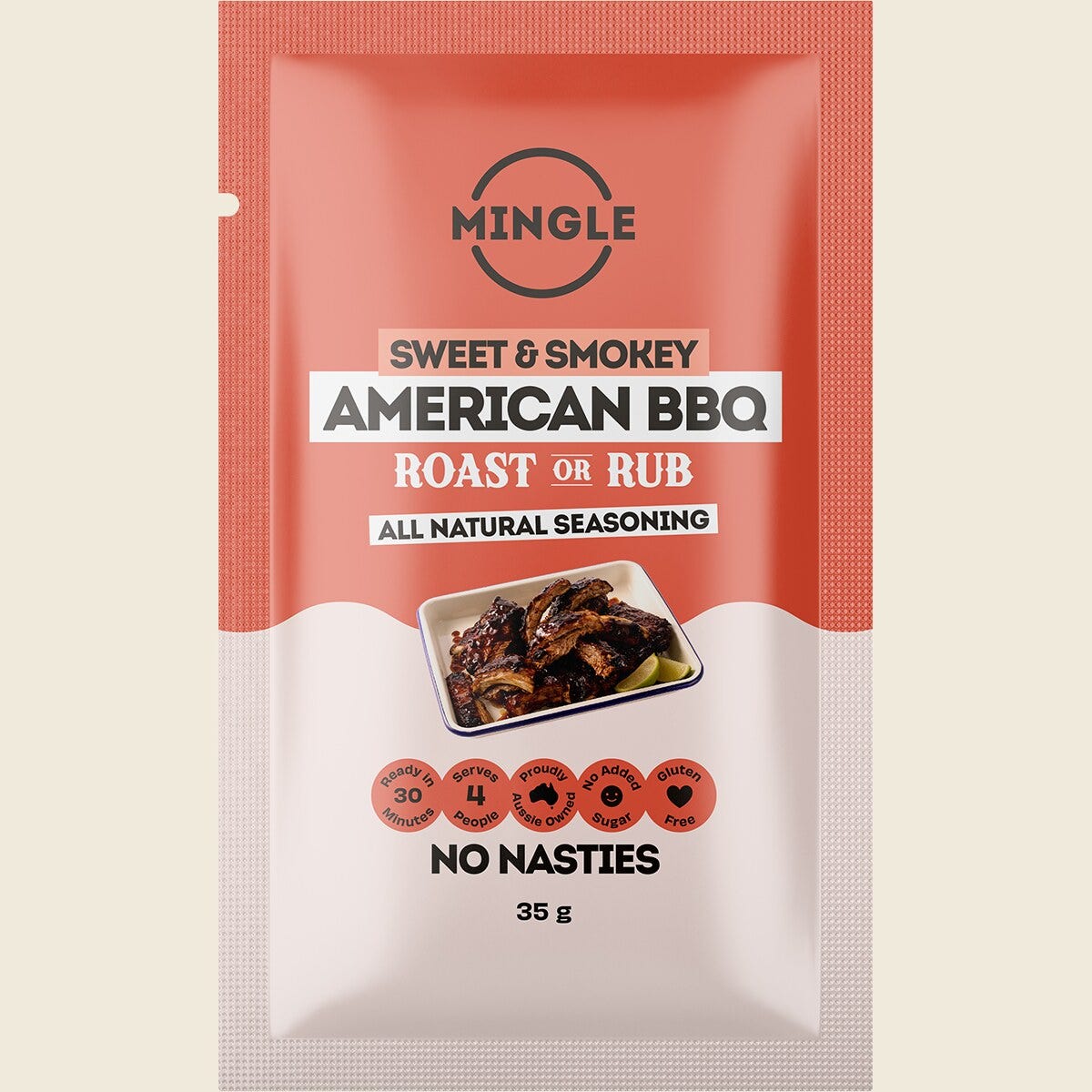 Mingle American BBQ Roast Or Rub All Natural Seasoning 12x35g