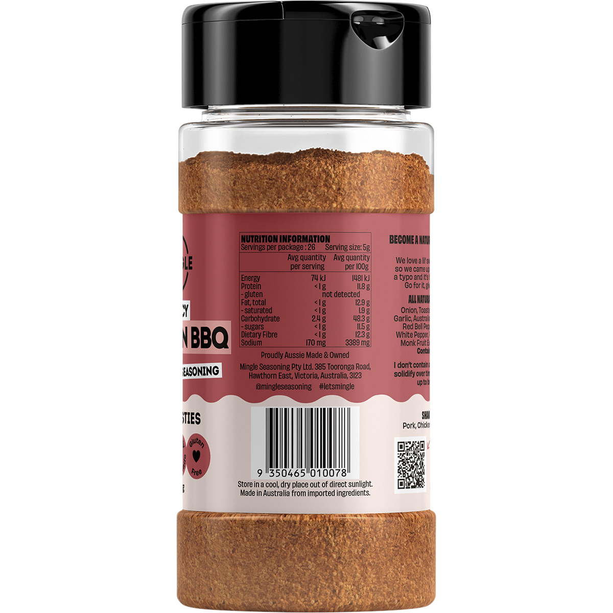 Mingle Korean BBQ All Natural Seasoning 130g right side