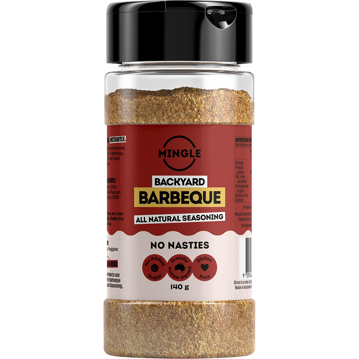 Mingle Backyard Barbeque All Natural Seasoning 140g front