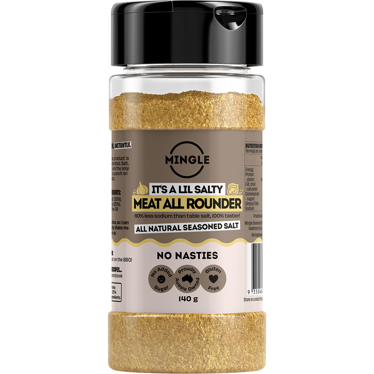 Mingle Meat All Rounder All Natural Seasoned Salt 140g front