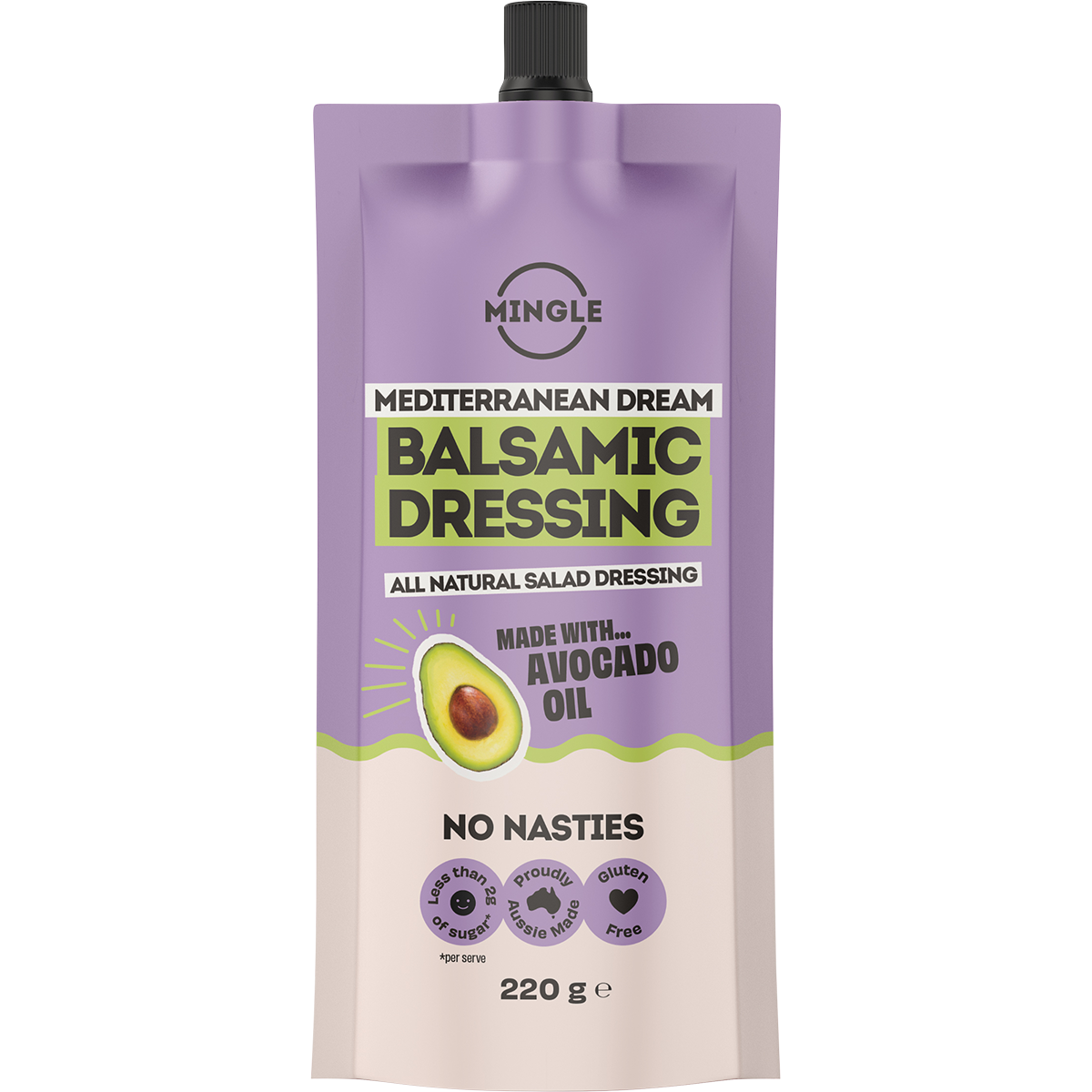 Mingle Balsamic All Natural Salad Dressing 220g front