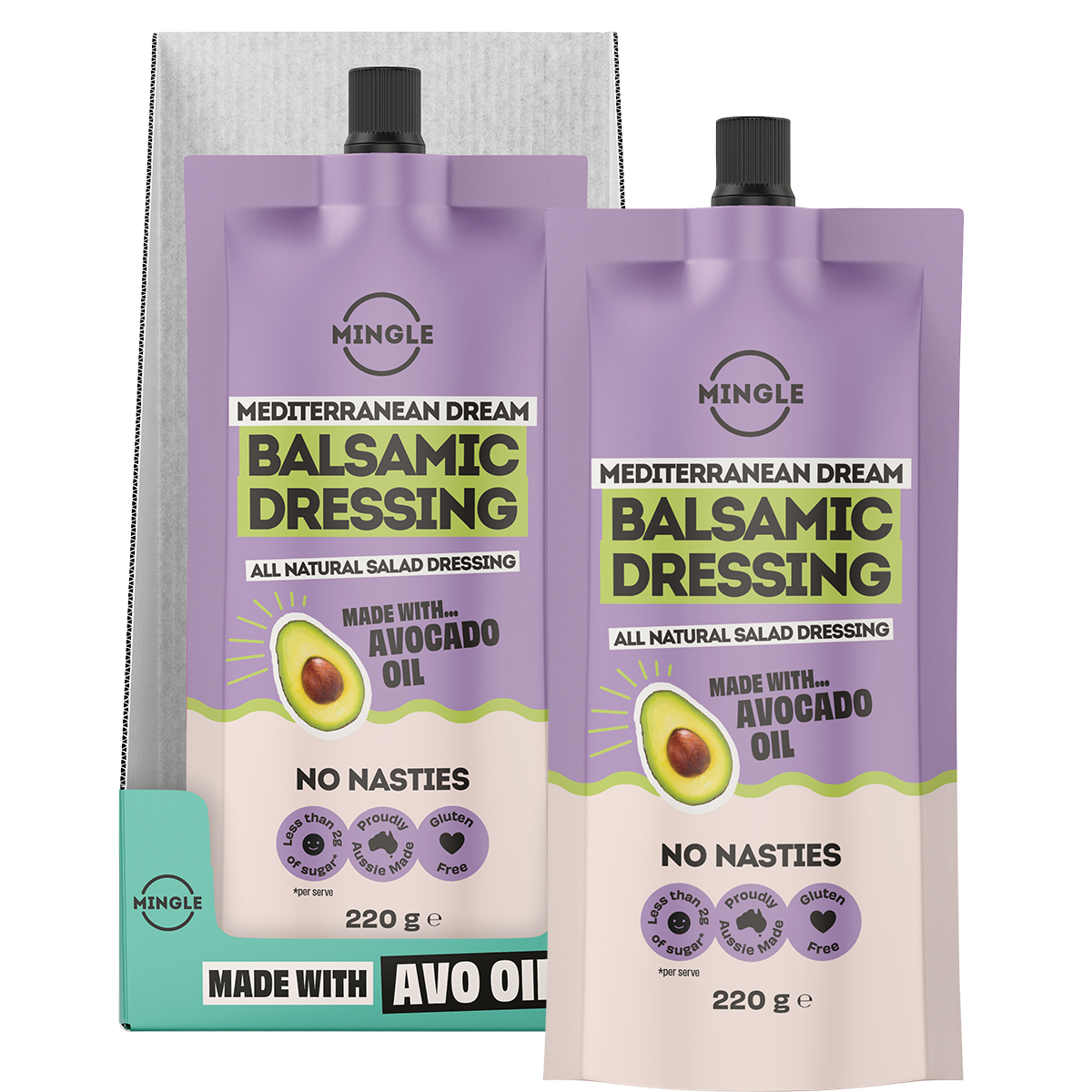 Mingle Balsamic All Natural Salad Dressing 220g combo