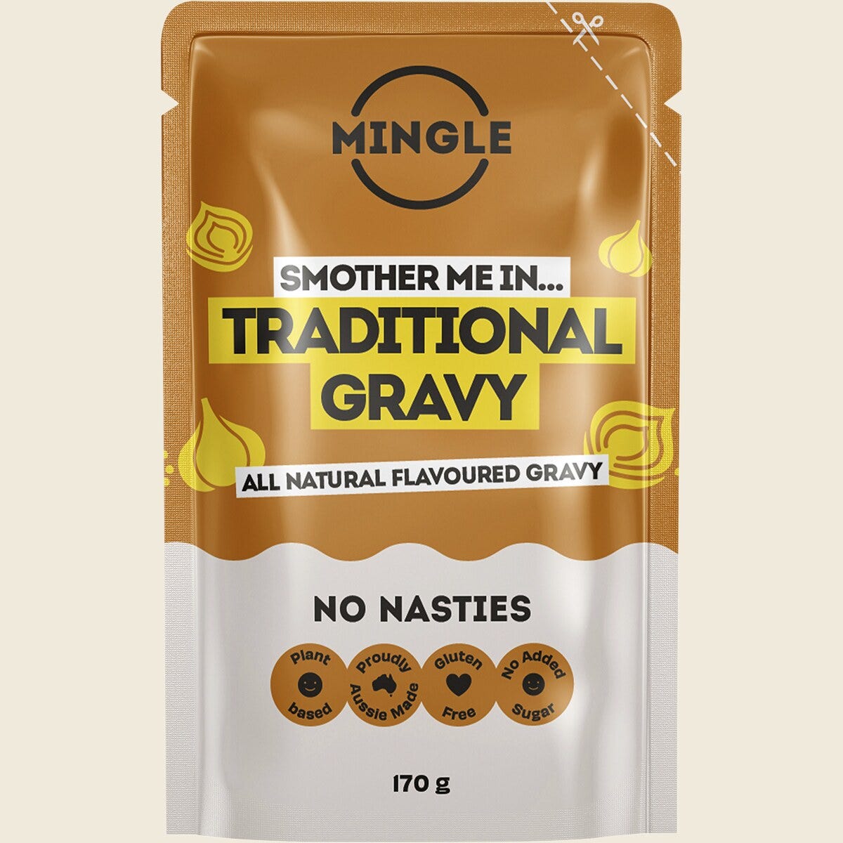 Mingle Traditional All Natural Flavoured Gravy 170g Front