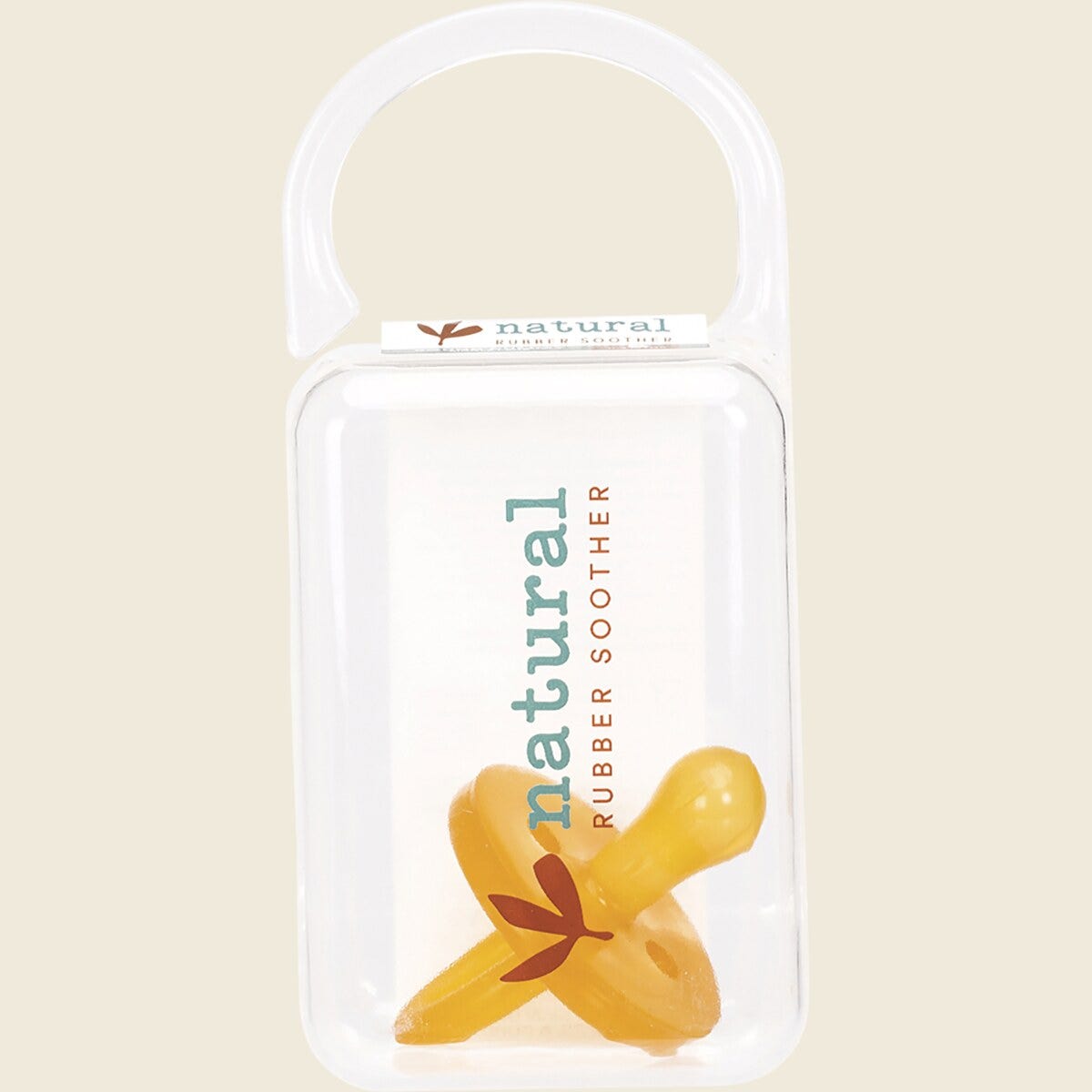 Natural Rubber Soother Round Small (0-3 Months) - Single With Case