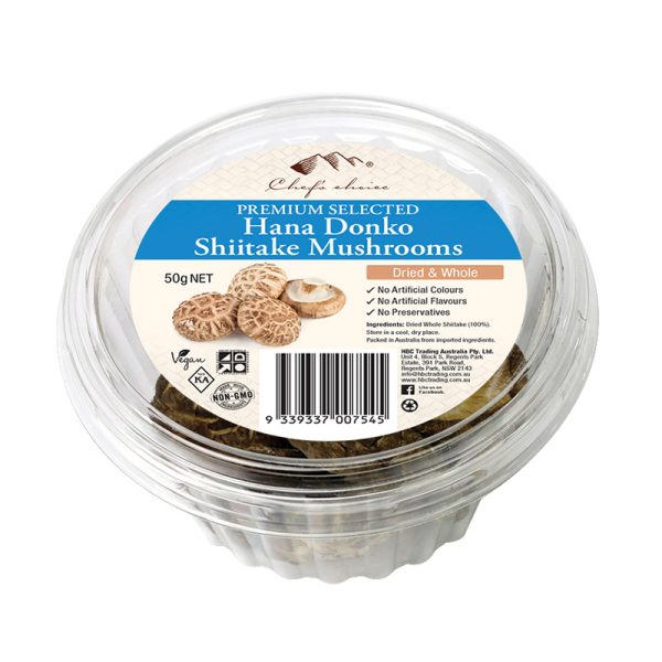 Chef's Choice Whole Shiitake Mushroom Hana-Donko 50g