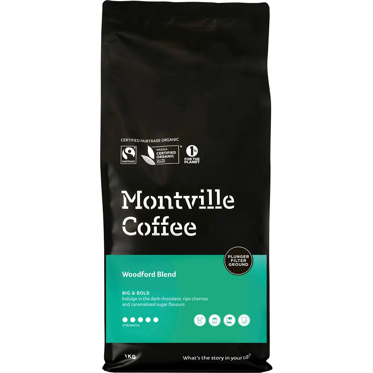 Montville Coffee Woodford Blend Plunger (Ground)