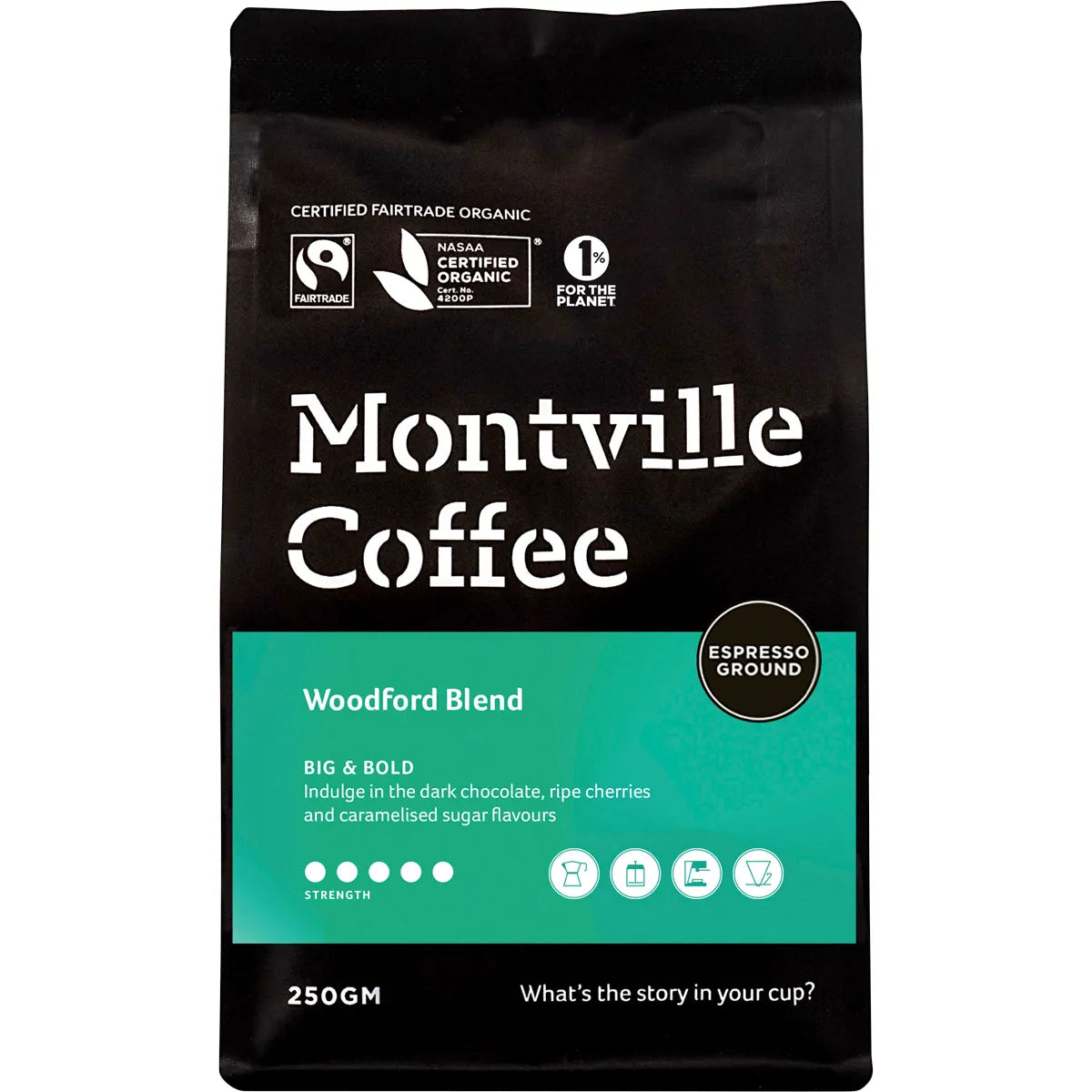 Montville Coffee Woodford Blend Espresso (Ground)