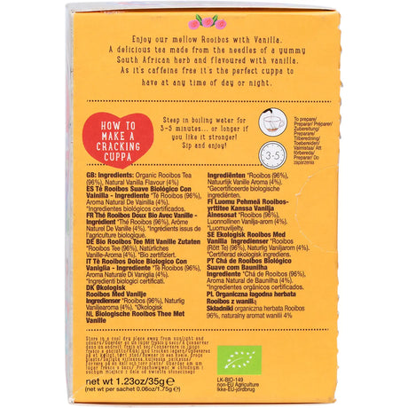 Ministry of Tea Organic Mellow Rooibos with Vanilla Tea Bags 20pk