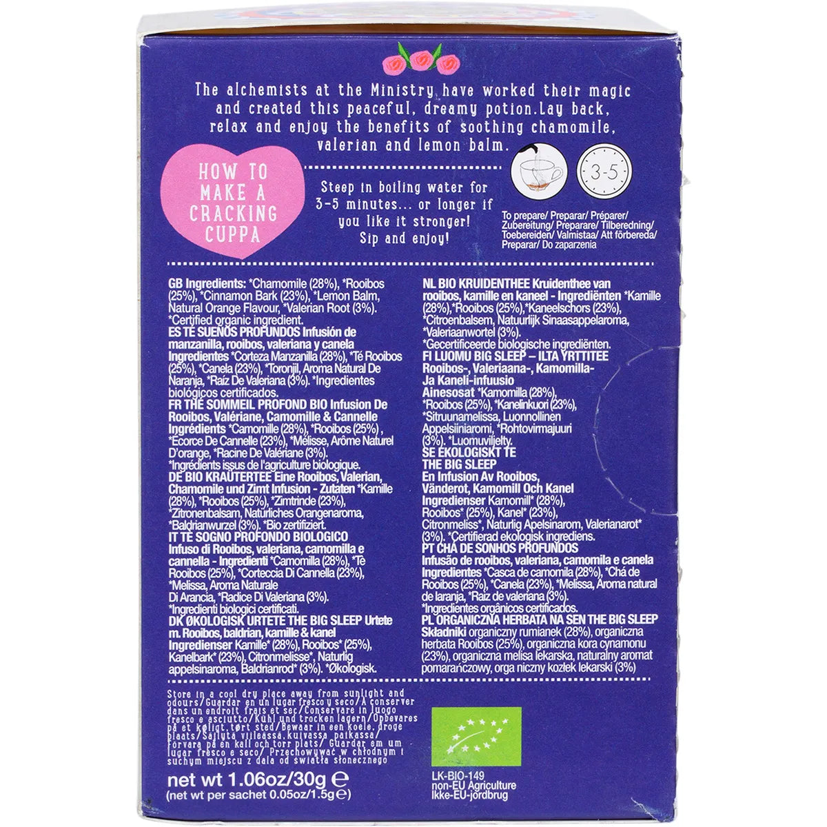 Ministry of Tea Organic The Big Sleep Tea Bags 20pk