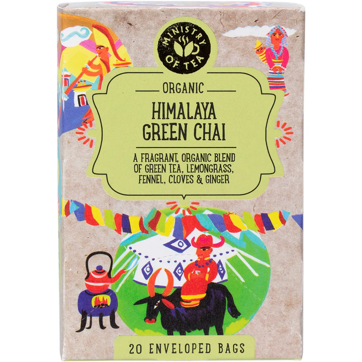 Ministry of Tea Organic Himalaya Green Chai Tea Bags 20pk