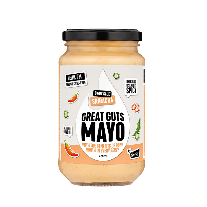 Gevity Rx Sriracha Great Guts Mayo 375ml front packaging