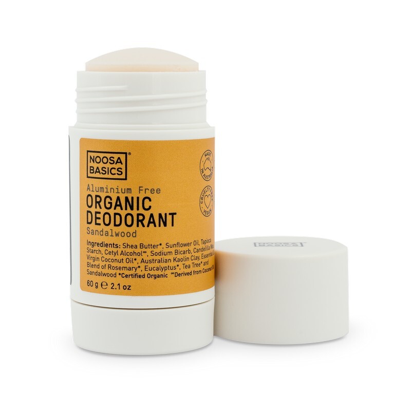 Noosa Basics Certified Organic Deodorant Stick Sandalwood 60g