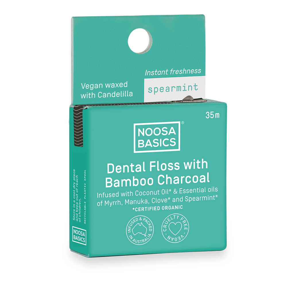 Noosa Basics Dental Floss with Activated Charcoal 35m