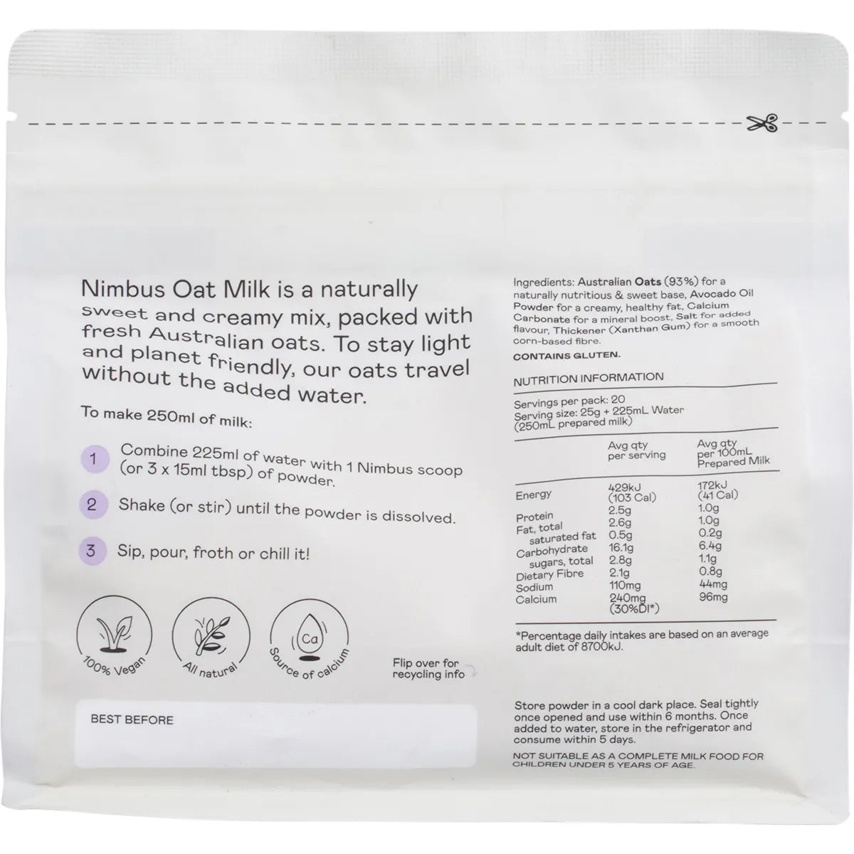 Nimbus Oat Milk Powder