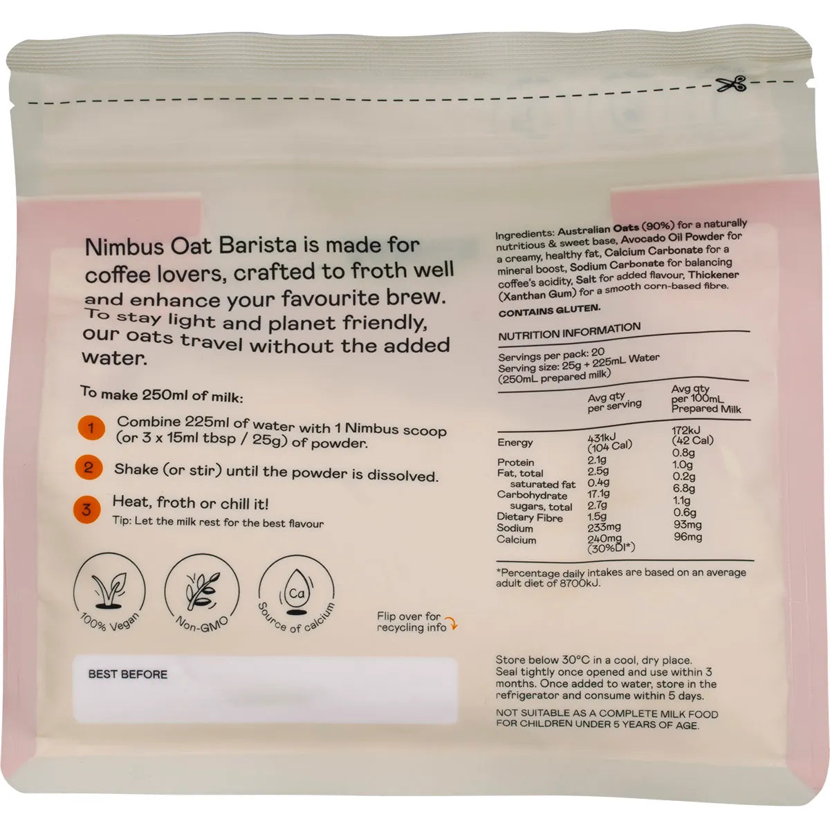 Nimbus Oat Barista Milk Powder