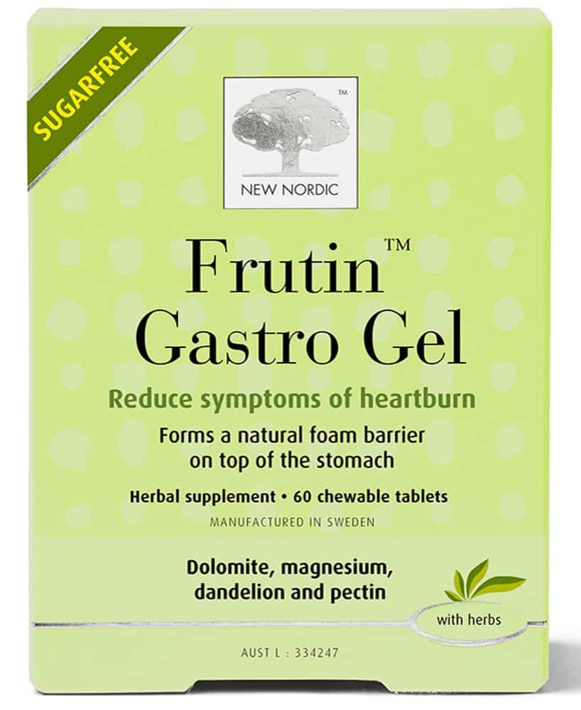 New Nordic Sugar Free Frutin Gastro Gel 60 Chewable Tablets
