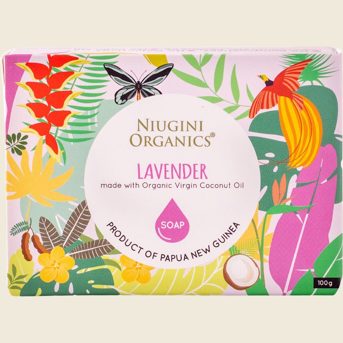 Niugini Organics Virgin Coconut Oil Soap Lavender 100g