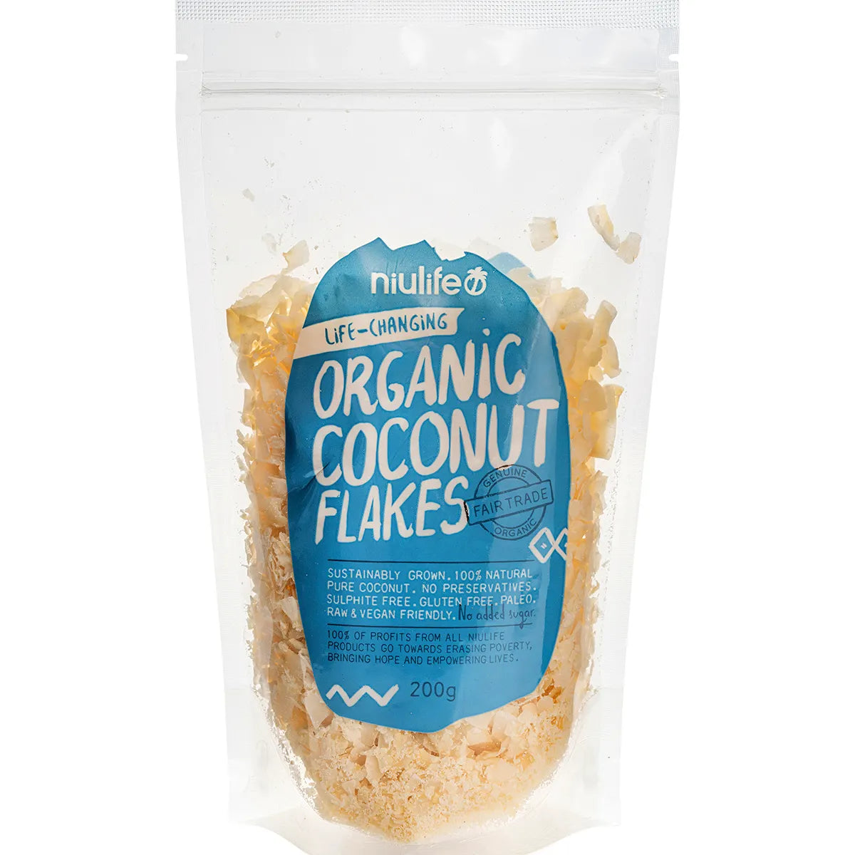 Niulife Organic Flaked Coconut 200g