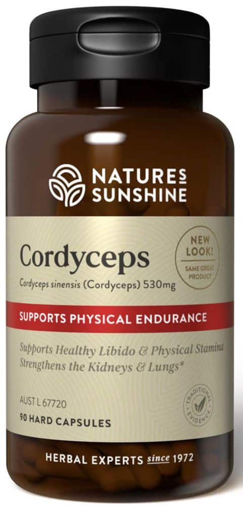 Natures Sunshine Cordyceps 530mg 90 Caps Front
