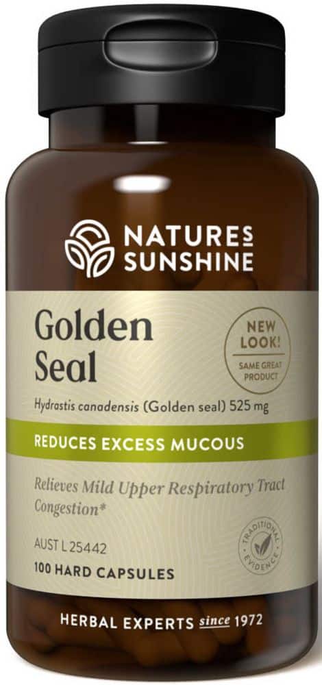 Natures Sunshine Golden Seal 525mg 100 Caps Front