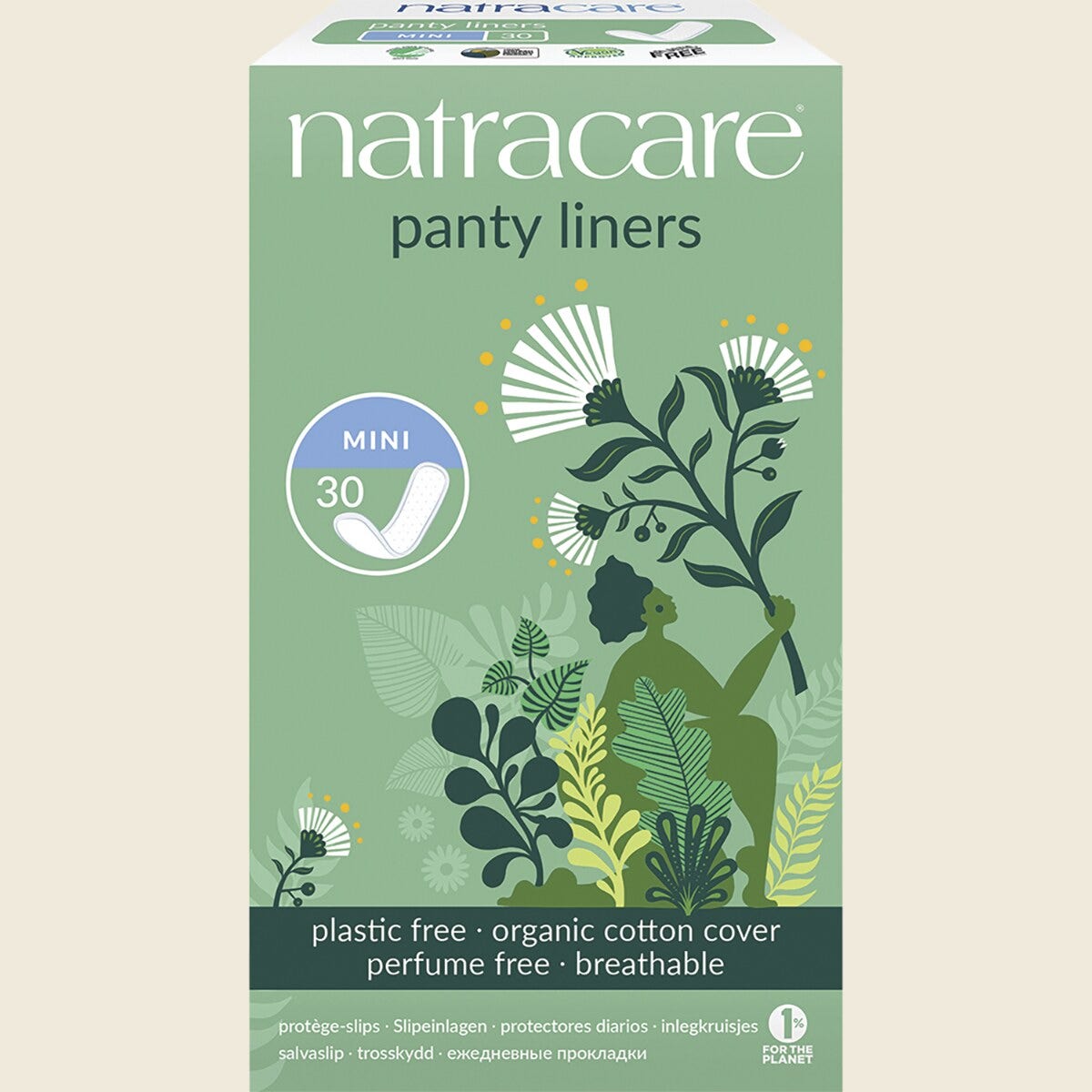 Natracare Mini Panty Liners 30-pack