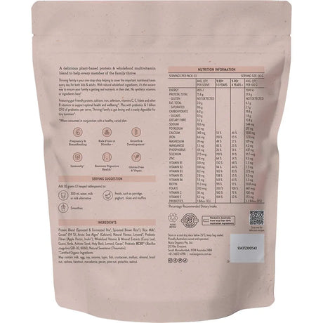 Nutra Organics Organic Thriving Family Protein (Protein + Multivitamin) Double Choc 1kg