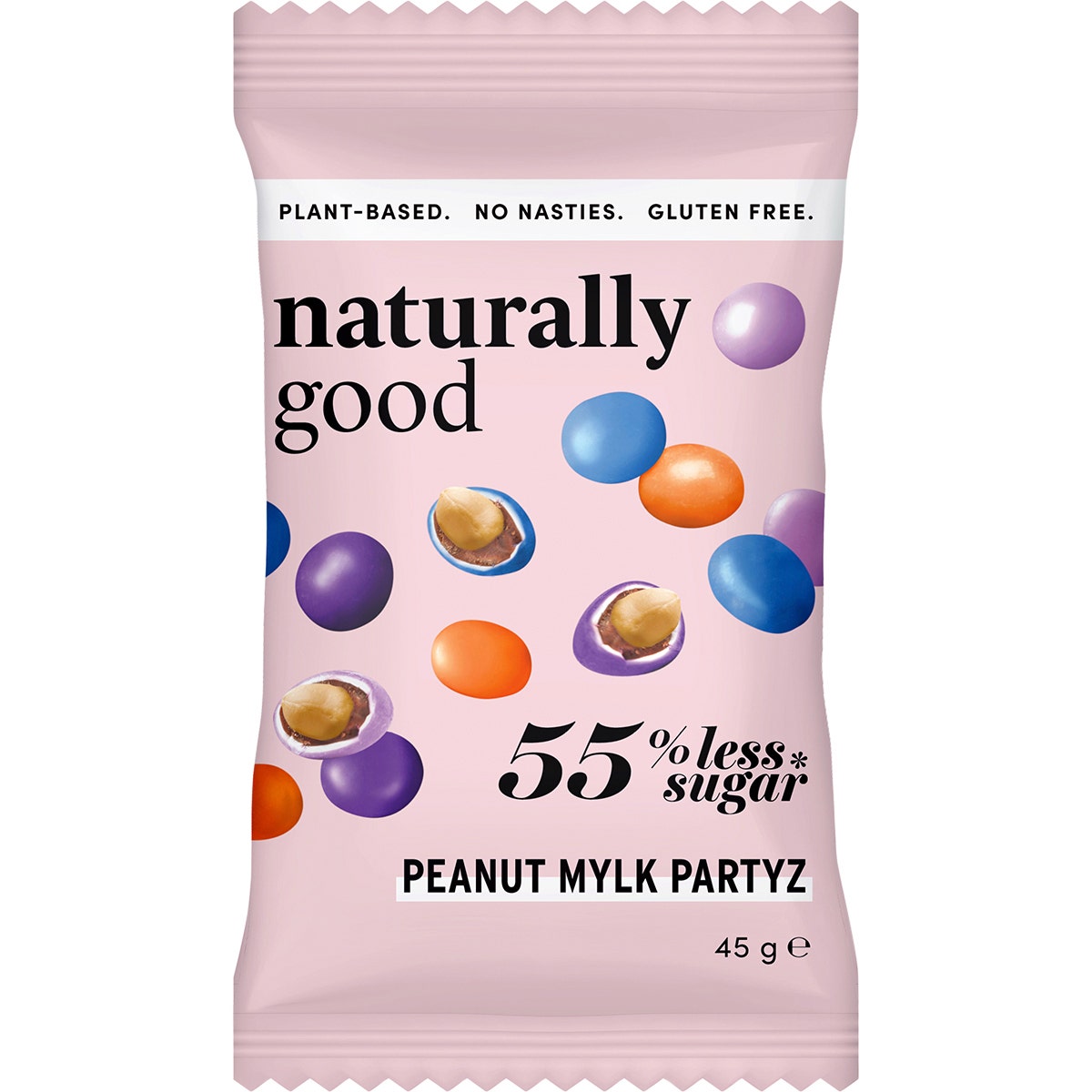 Naturally Good Peanut Mylk Partyz 55% less sugar 10x45g