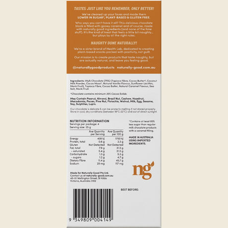 Naturally Good Filled Chocolate Block Gooey Caramel 100g
