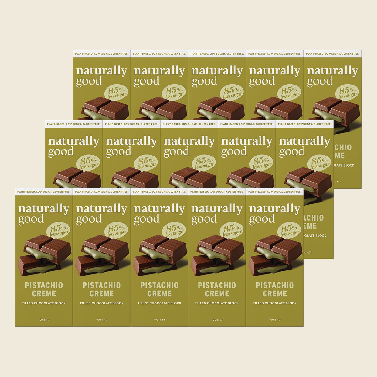 Naturally Good Filled Chocolate Block Pistachio Creme 100g