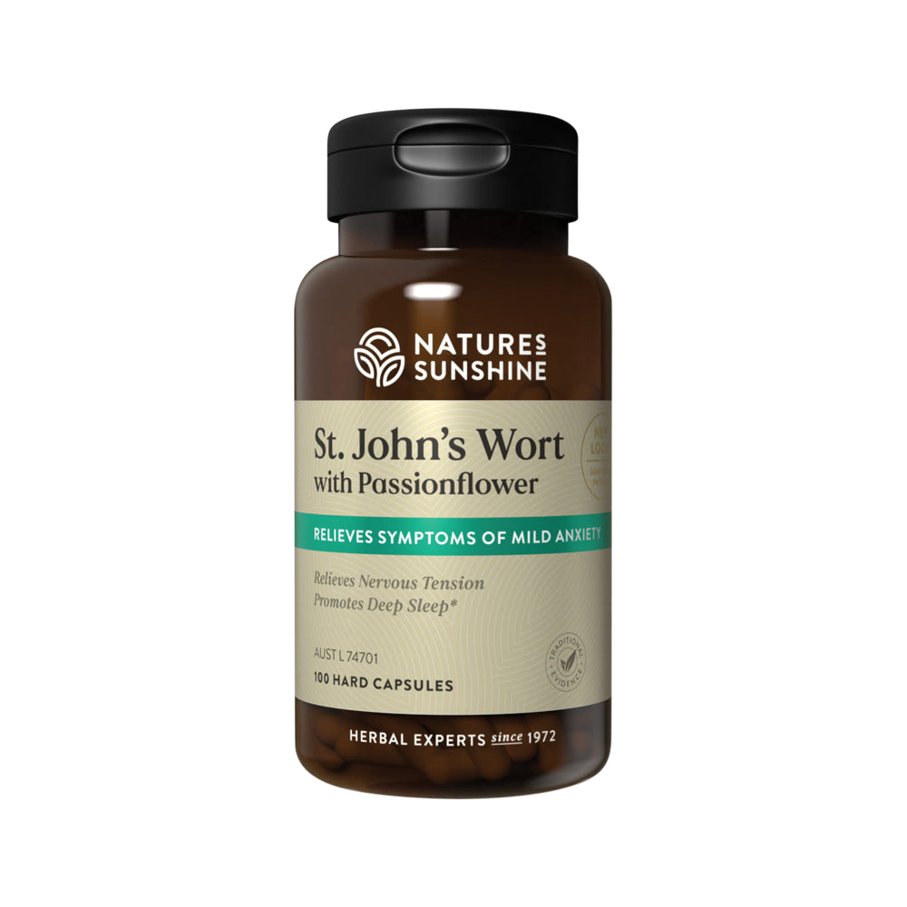 Nature's Sunshine St. John's Wort with Passionflower 100 capsules