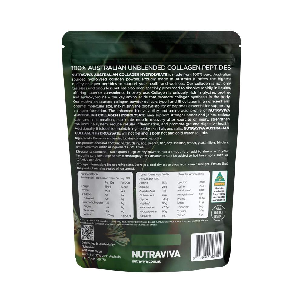 Nutraviva Collagen Hydrolysate Australian Beef 900g back