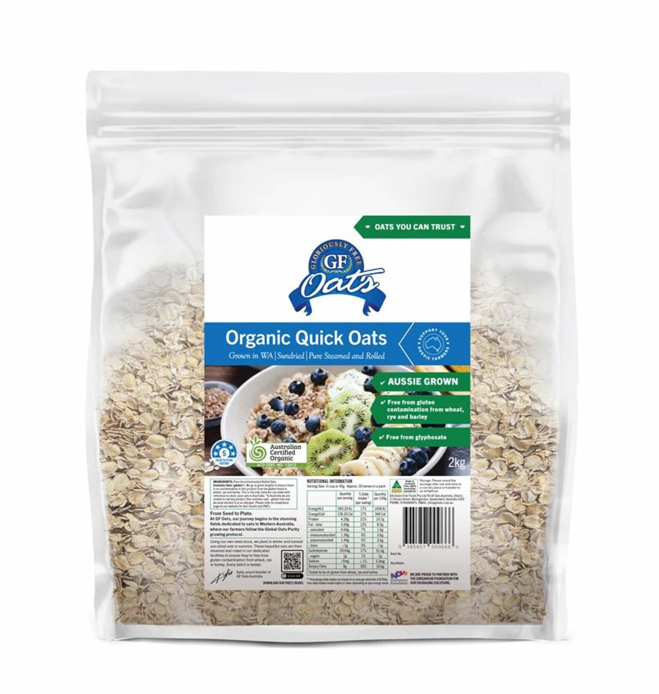 Gloriously Free Organic Quick Oats 2kg
