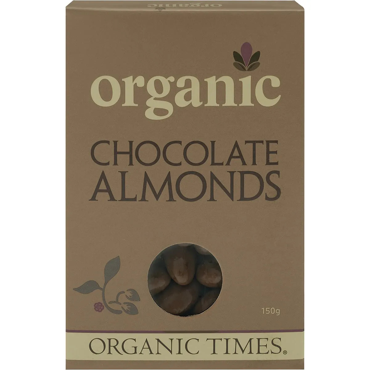 Organic Times Milk Chocolate & Almonds 150g