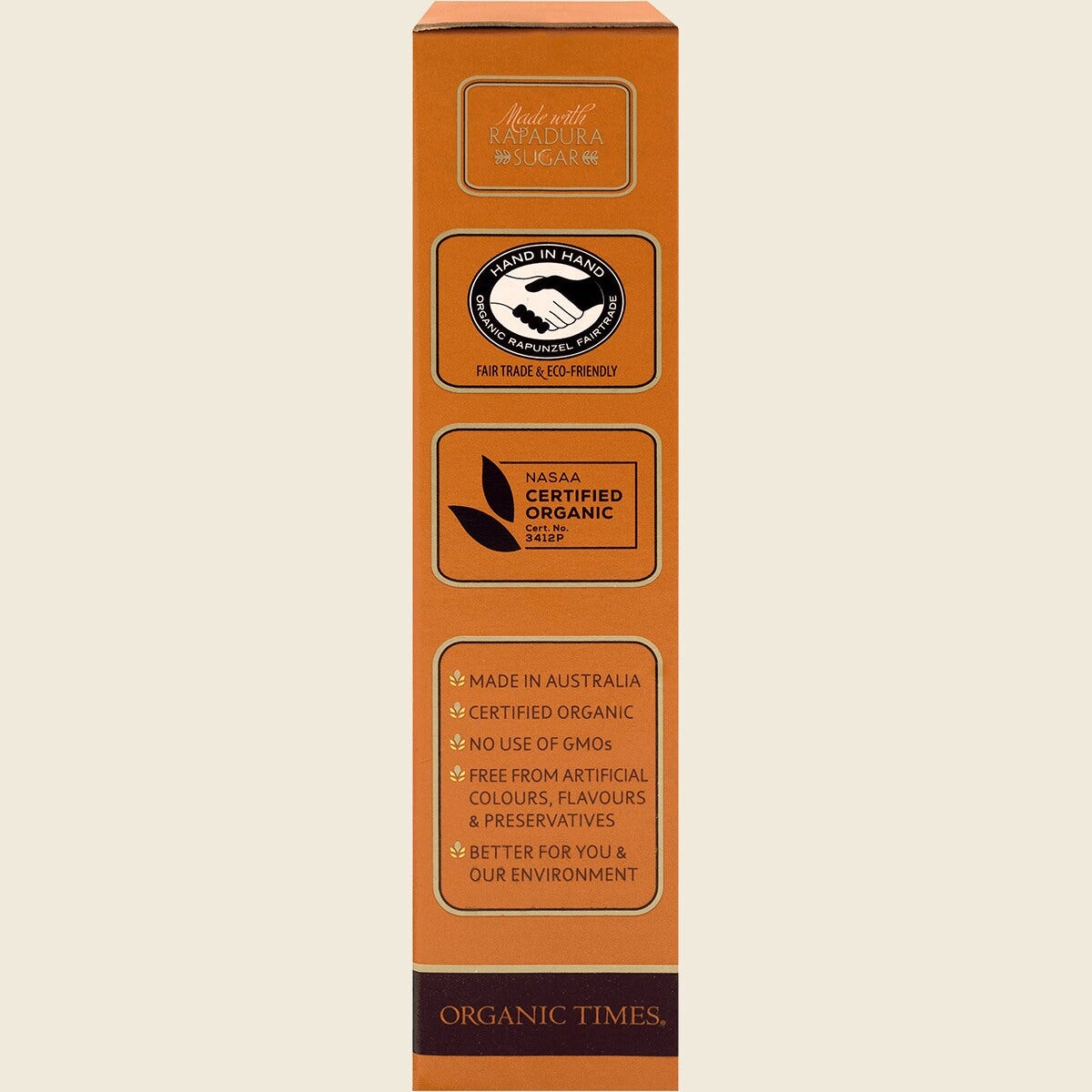 Organic Times Certified Organic Milk Chocolate & Ginger 150g