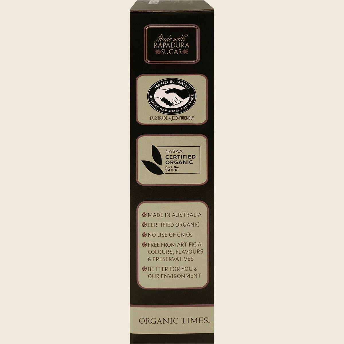Organic Times Certified Organic Dark Chocolate & Almonds 150g
