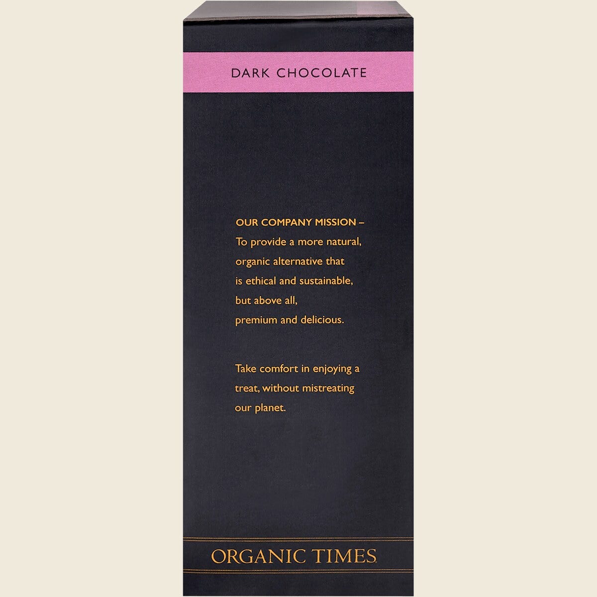 Organic Times Dark Chocolate Strawberries 100g Right Side