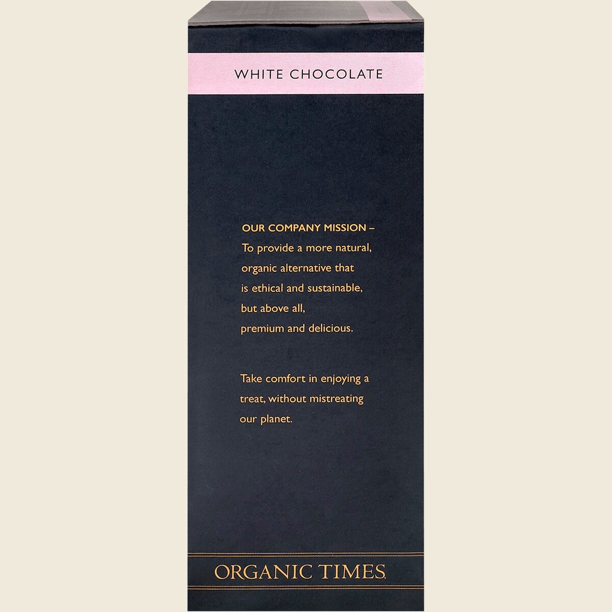Organic Times White Chocolate Strawberries 100g Right Side
