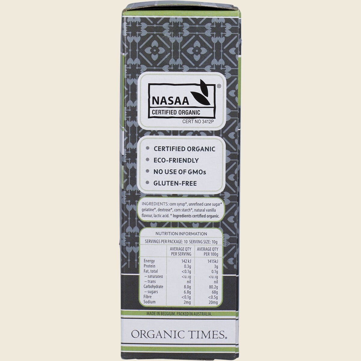 Organic Times Marshmallows Vanilla 100g Side