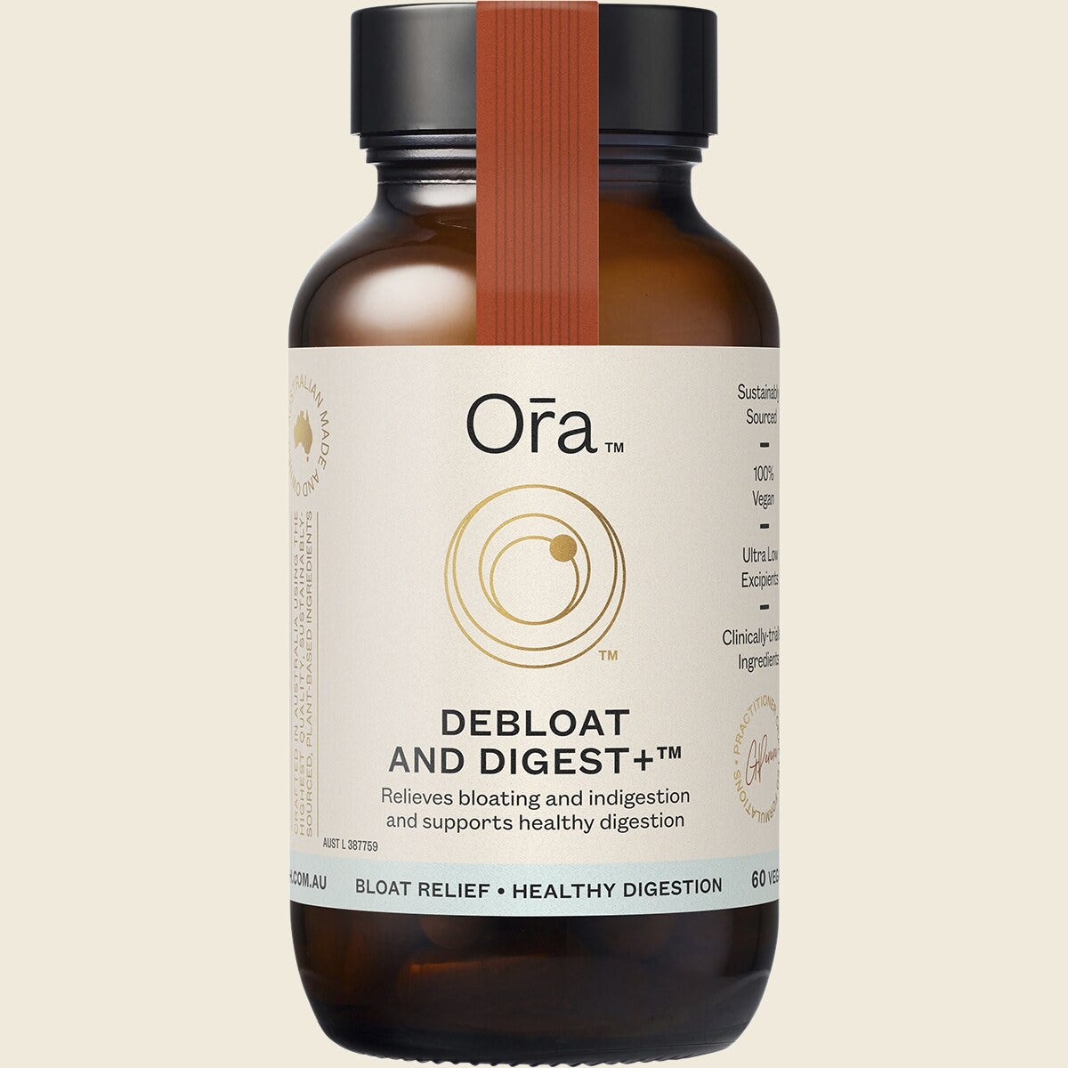Ora Health Debloat and Digest+ 60 Capsules front bottle