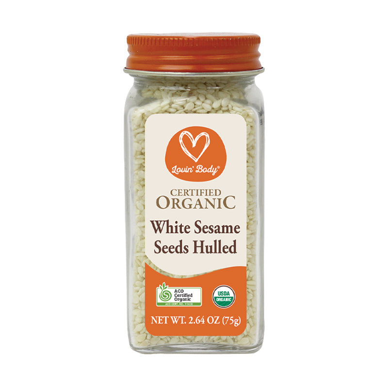 Lovin' Body Certified Organic White Sesame Seeds Hulled 75g
